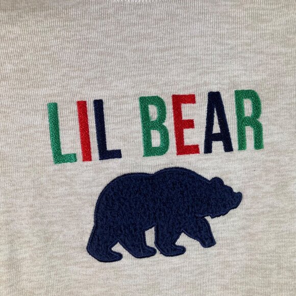 Boys Dearfoams Lil Bear PJ Top Oat Navy 12 Polyester Spandex - Picture 3 of 5